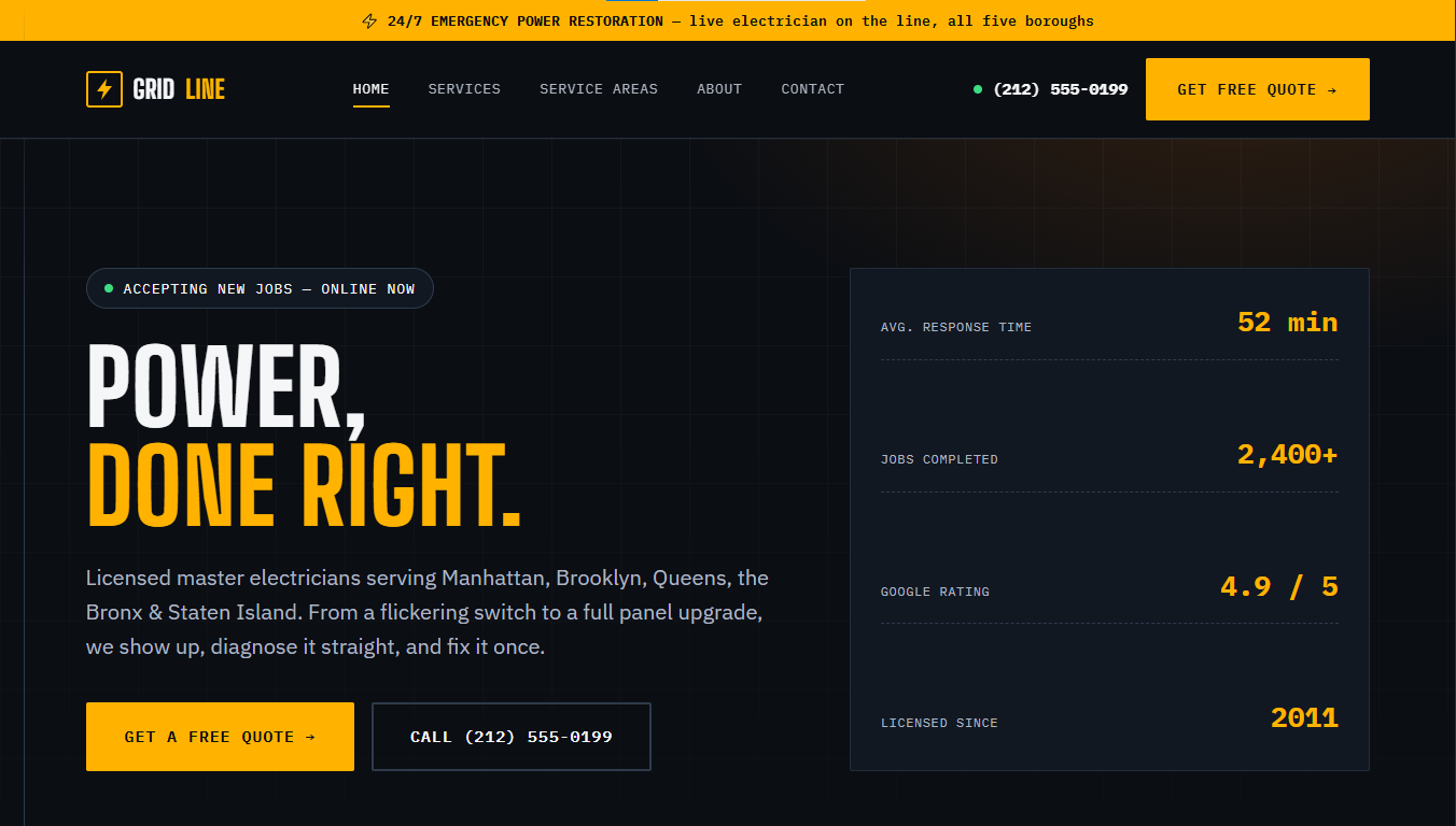 Website after Xitefy rebuild